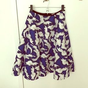 Patterned midi skirt